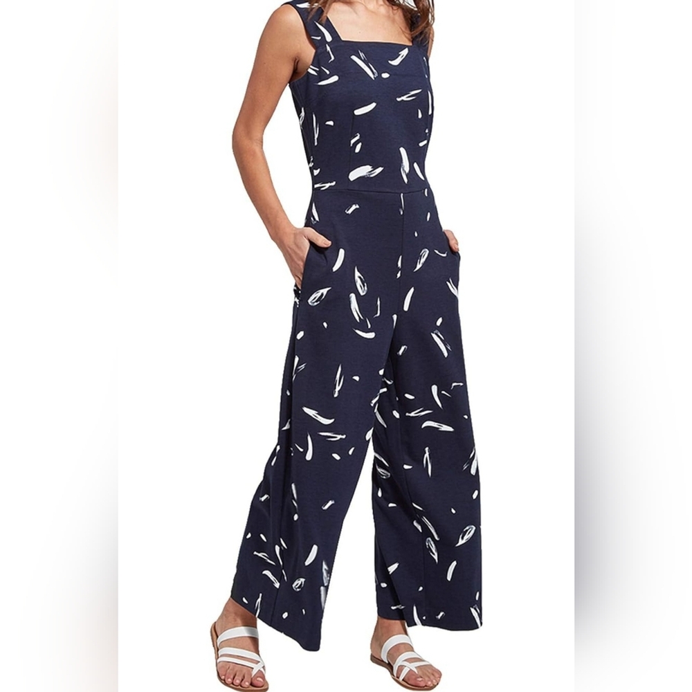 Nwt Lysse Brushed Petals True Navy Romper sz small bin D
